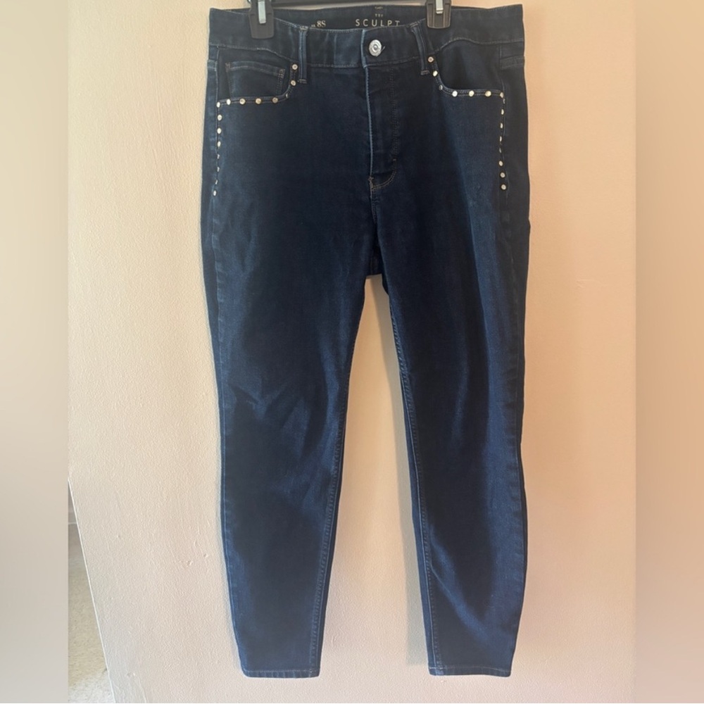 White House Black Market Jeans Studded Pants Size 8 S - Picture 7 of 12